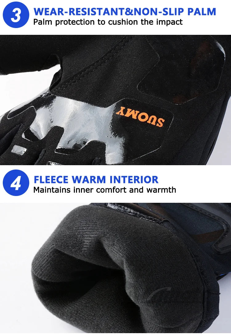 SUOMY Motorcycle Gloves full finger waterproof