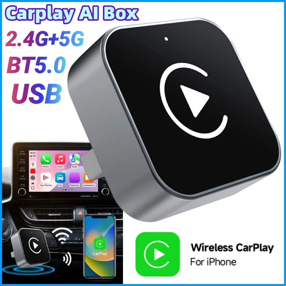 2 in 1 CarPlay Box Wireless CarPlay and Android Auto Adapter