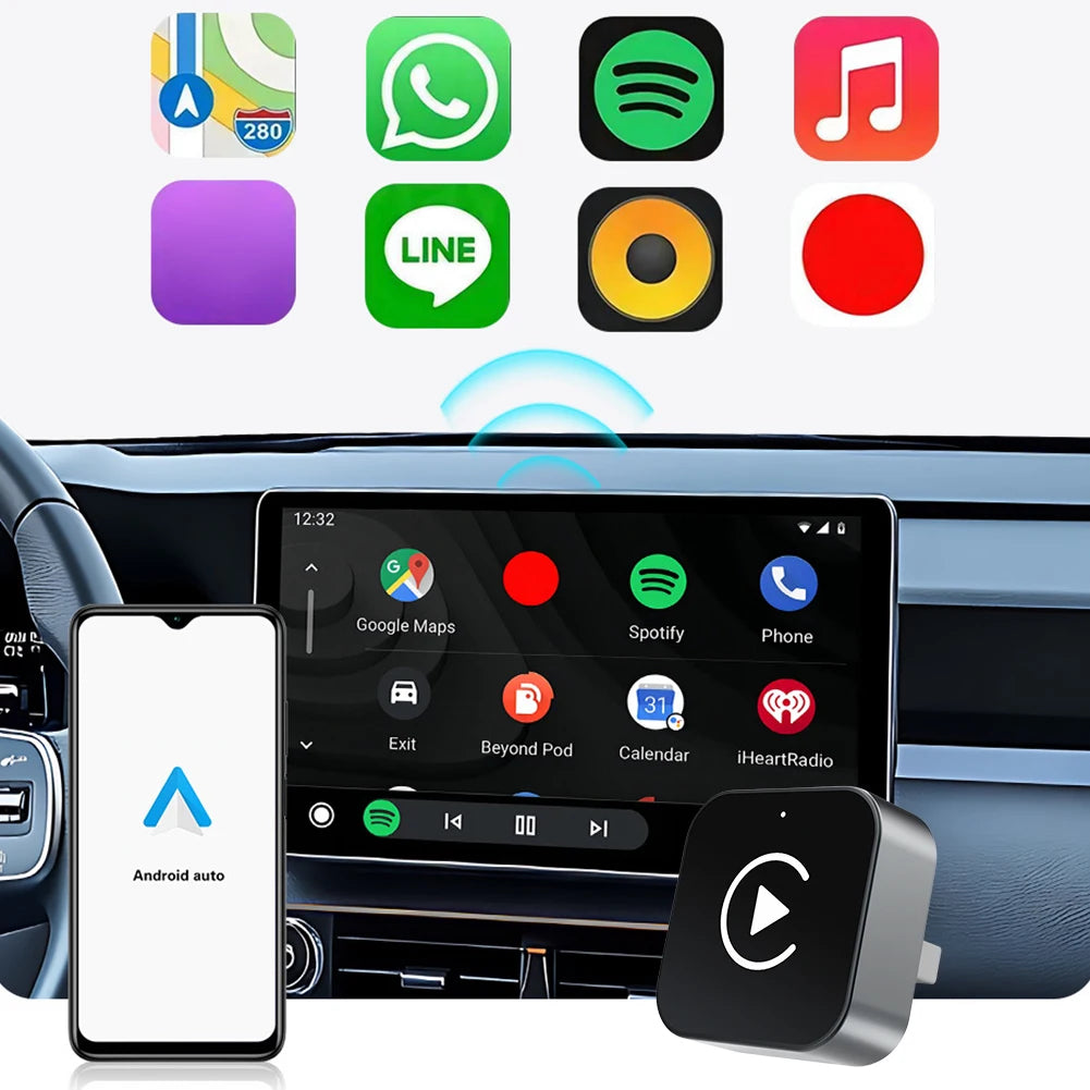 2 in 1 CarPlay Box Wireless CarPlay and Android Auto Adapter