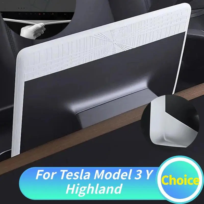 Tesla Model 3 Y Highland Silicone Screen Protector installed