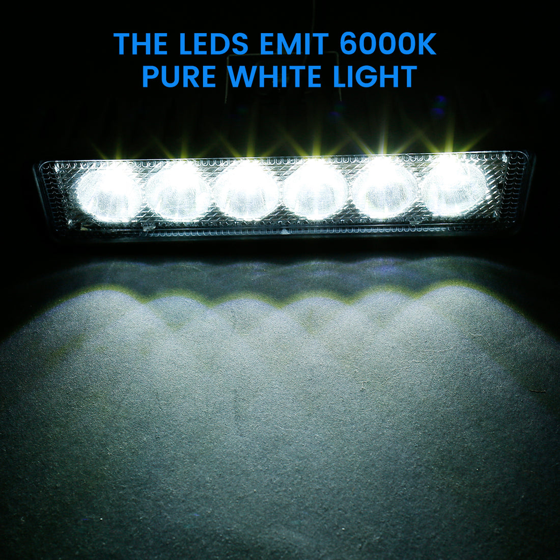 LED Work Light Strip Light Bar 6000K Flood 18W