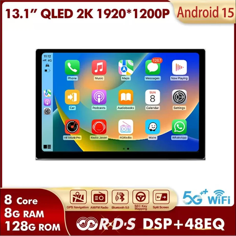 13.1 inch Media Player installed in car dashboard