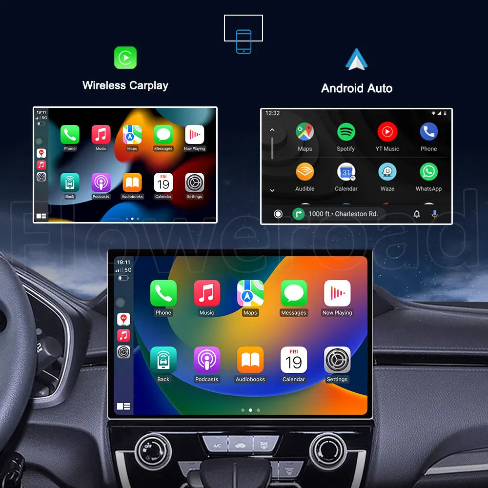 13.1 inch Media Player installed in car dashboard