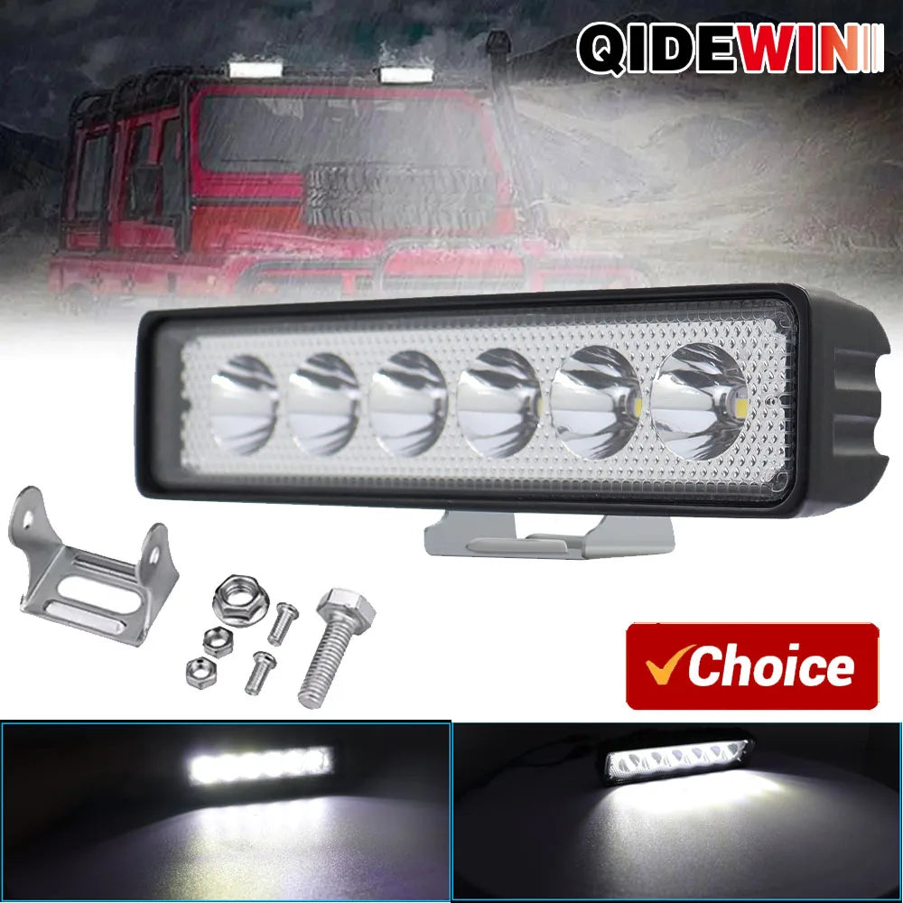 Car Work Light Bar 12V 18W LED Offroad Light