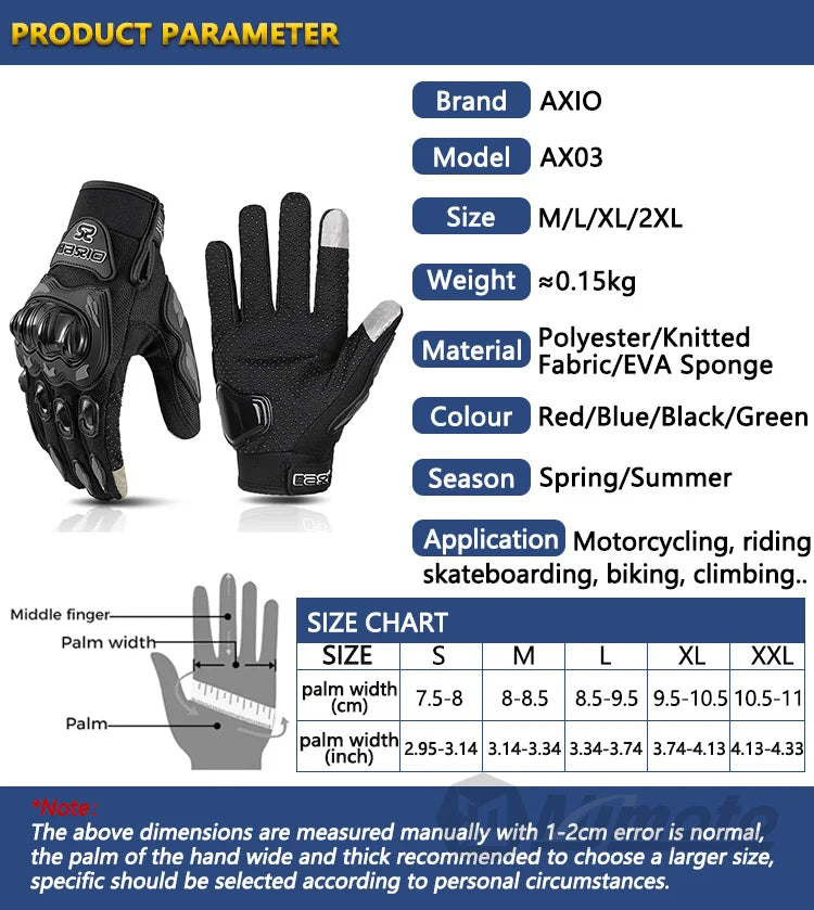SUOMY Motorcycle Gloves full finger waterproof